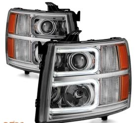07-13 Chevy Silverado Chrome Projector LED Strip Headlights