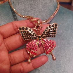 Butterfly Pendant Necklace 