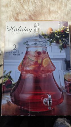 Holiday Comfort 2-Gallon Glass Beverage Dispenser