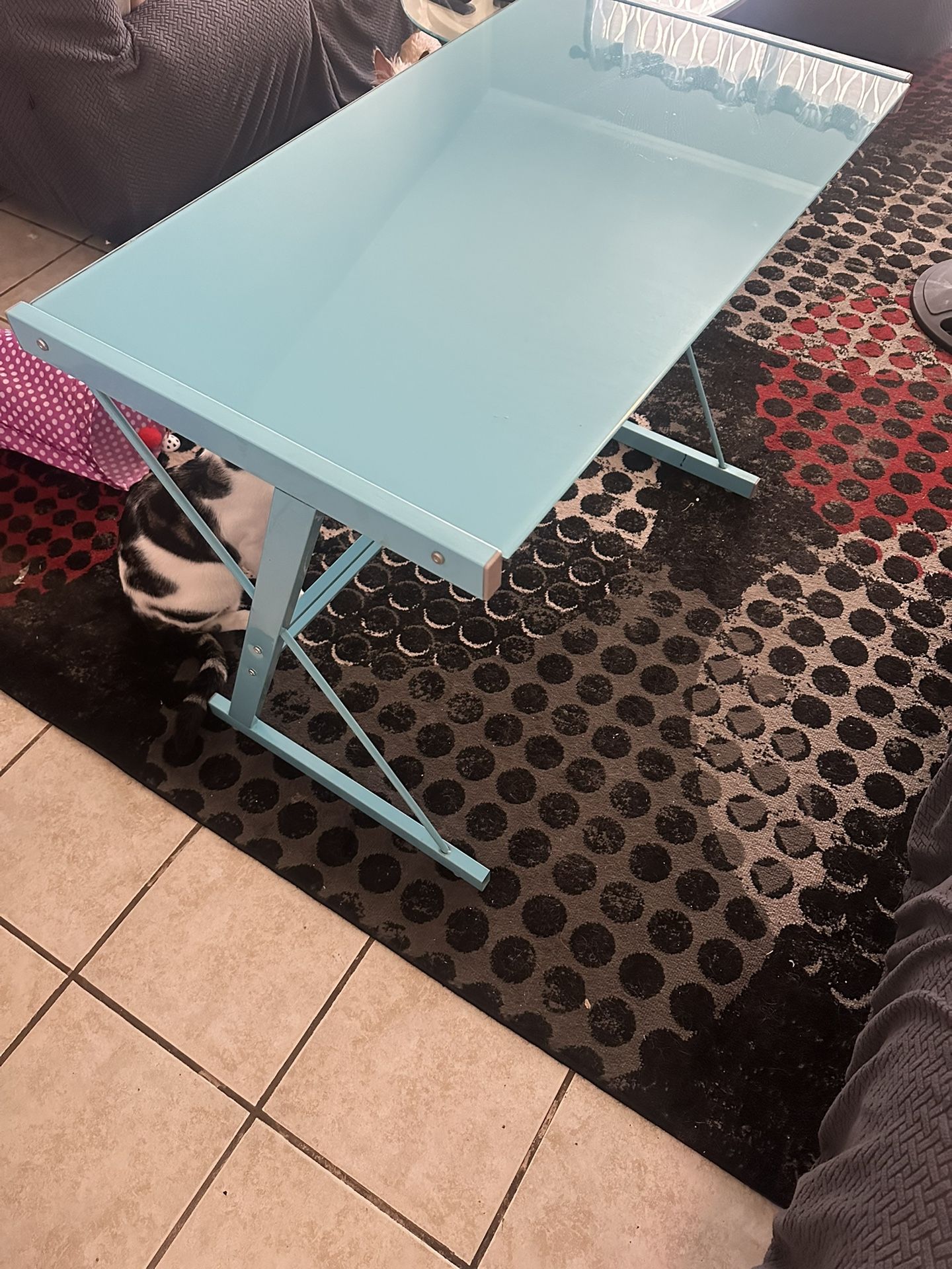 Teal Table/ Desk 