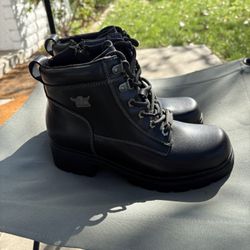 Dream Apparel Women's Motorcycle Boot Ankle Booties Riding Boots Biker Boots for Women