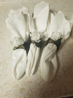 Napkins and ring holders A dollar each