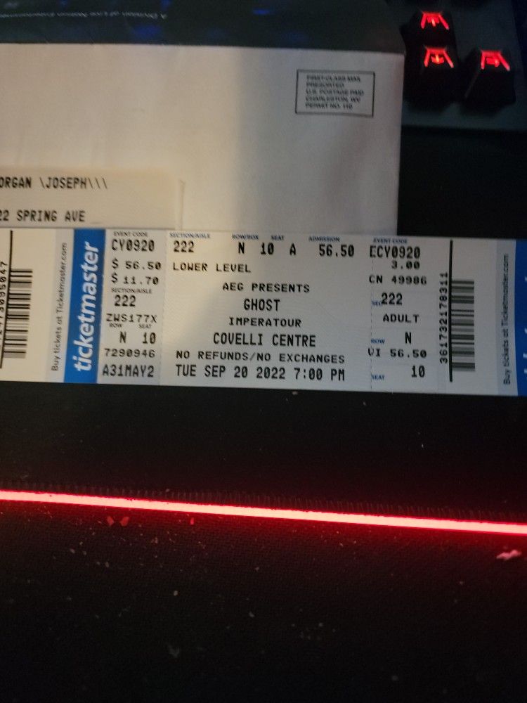 Ghost Tickets Covelli Center