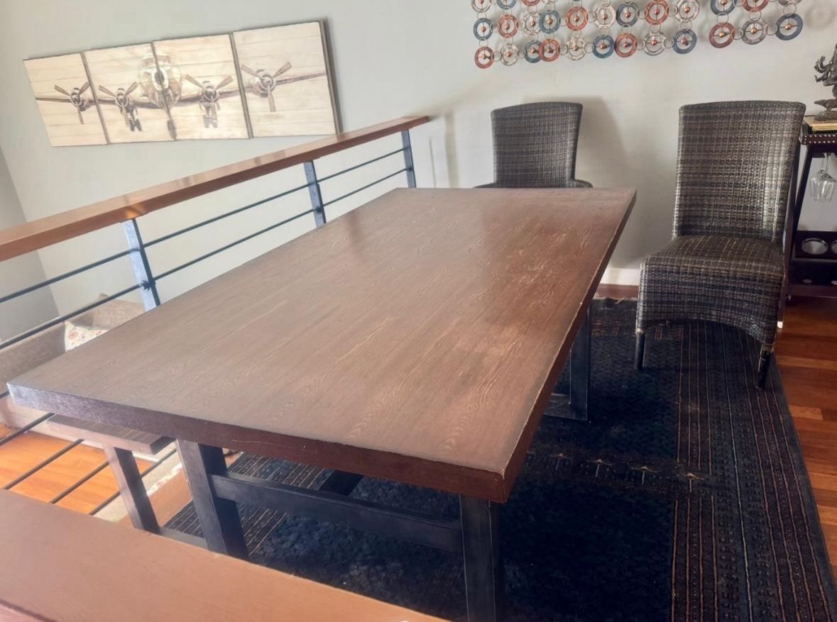 Dining Room Table Wood And Metal