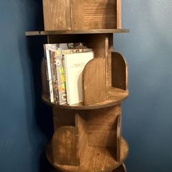 Tall Rotating Bookshelf - Perfect For Small Spaces!