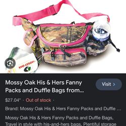 Mossy Oak Pink & Green Fanny Pack Waist Bag 
