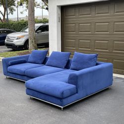 Sectional Sofa/Couch - Microfiber - Blue - Delivery Available 🚛