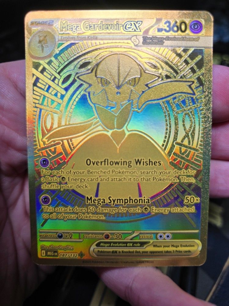 Gold Mega Gardevoir EX Mega Evolutions Pokemon TCG