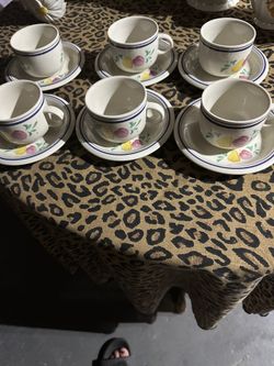 Vintage Set Of Cups And Plates