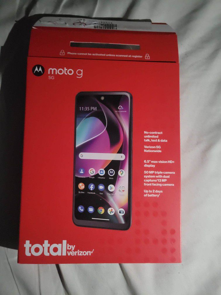 Brand New Total By Verizon Motorola Phone(Moto G 5G)