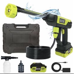 SEESE 21V Cordless Handheld Pressure Washer Kit – Portable Car Washer