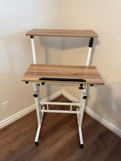 Adjustable Standing Desk with Two Tiers
