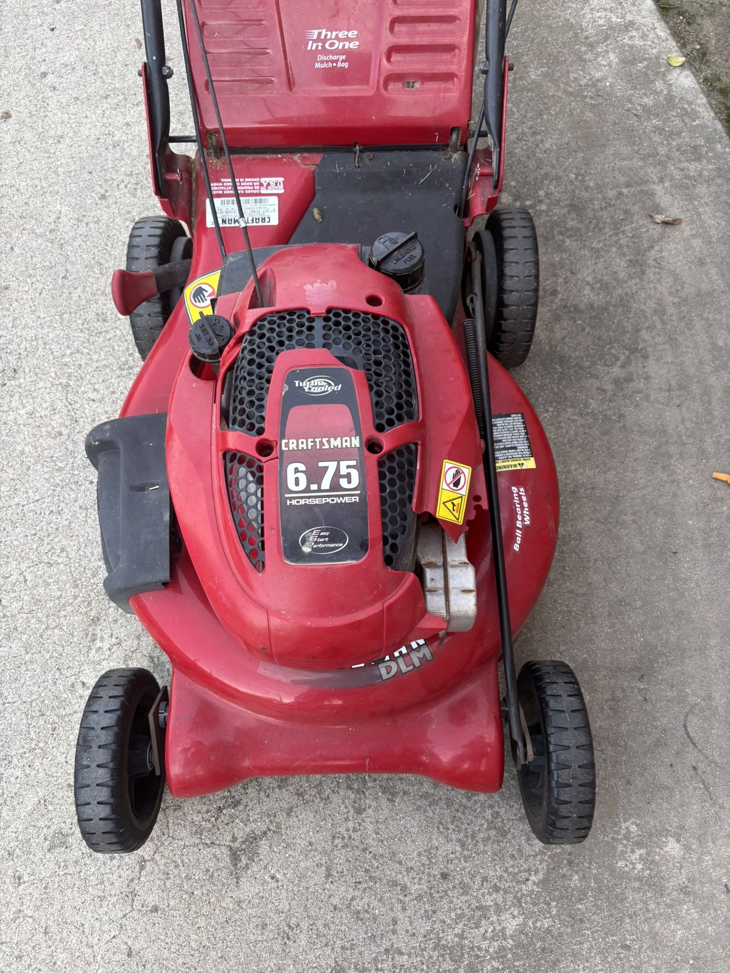 Craftsman Self Propelled 6.75 Hp 190 cc.  Good Working Condition Tested Before Buy It 160$$ Cash 