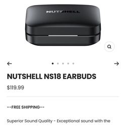 Brand New Nutshell NS18 Wireless Bluetooth Earbuds – 48H Battery, IPX7 Waterproof