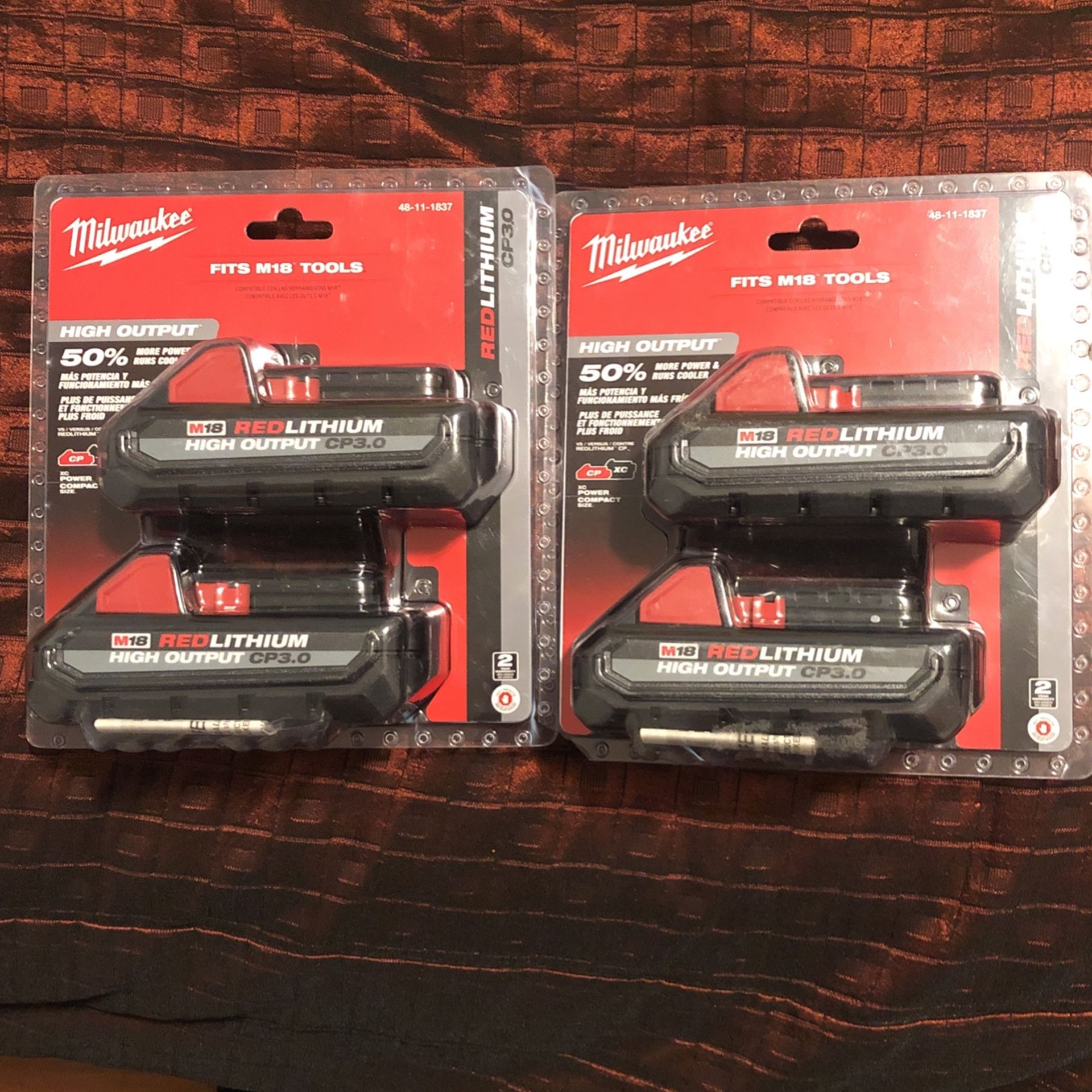 Milwaukee 4 Bateries High Output Cp3.0