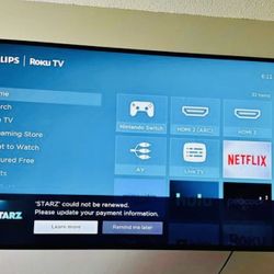 Nice! 65 inch Roku 4K Smart TV W/ Remote & Legs!! (Perfect To Hang On Wall!)