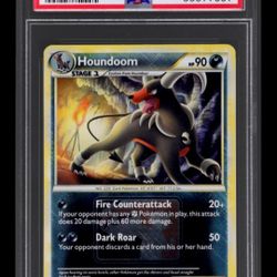 Pokemon Houndoom Crosshatch Holo PSA 10