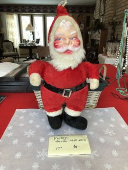 Vintage 1950-60’s Soft Santa Claus 17” Tall Cash/Venmo Pickup In White Bear Lake Home Only