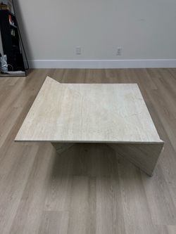 Large Italian Two Part Travertine Modular Coffee Table