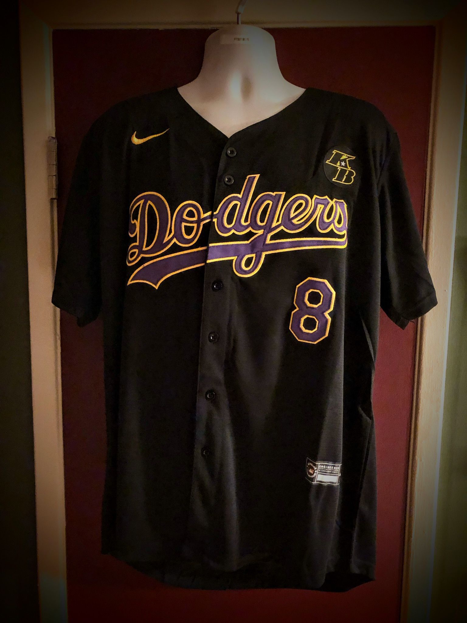 Los Angeles Dodgers #8/24 Kobe Bryant MLB Baseball Jersey -S.M.L.XL.2X