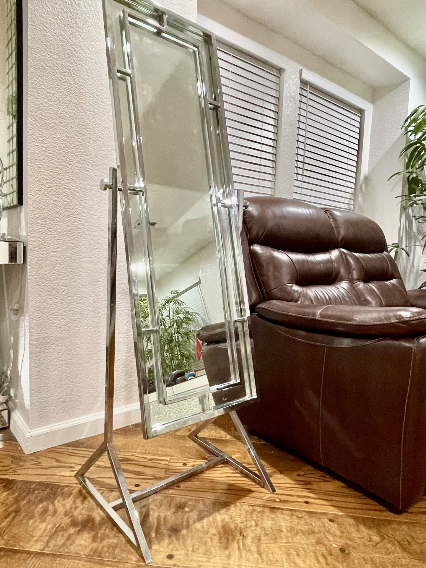 Gorgeous Chrome Standing Mirror