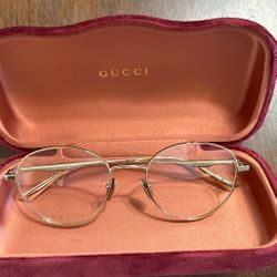 Gucci Gold Eyeglasses