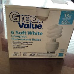 60 W Soft White Bulbs Package Of Six