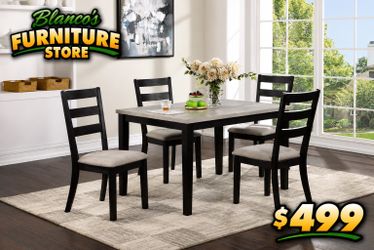 5pc Black dinning table