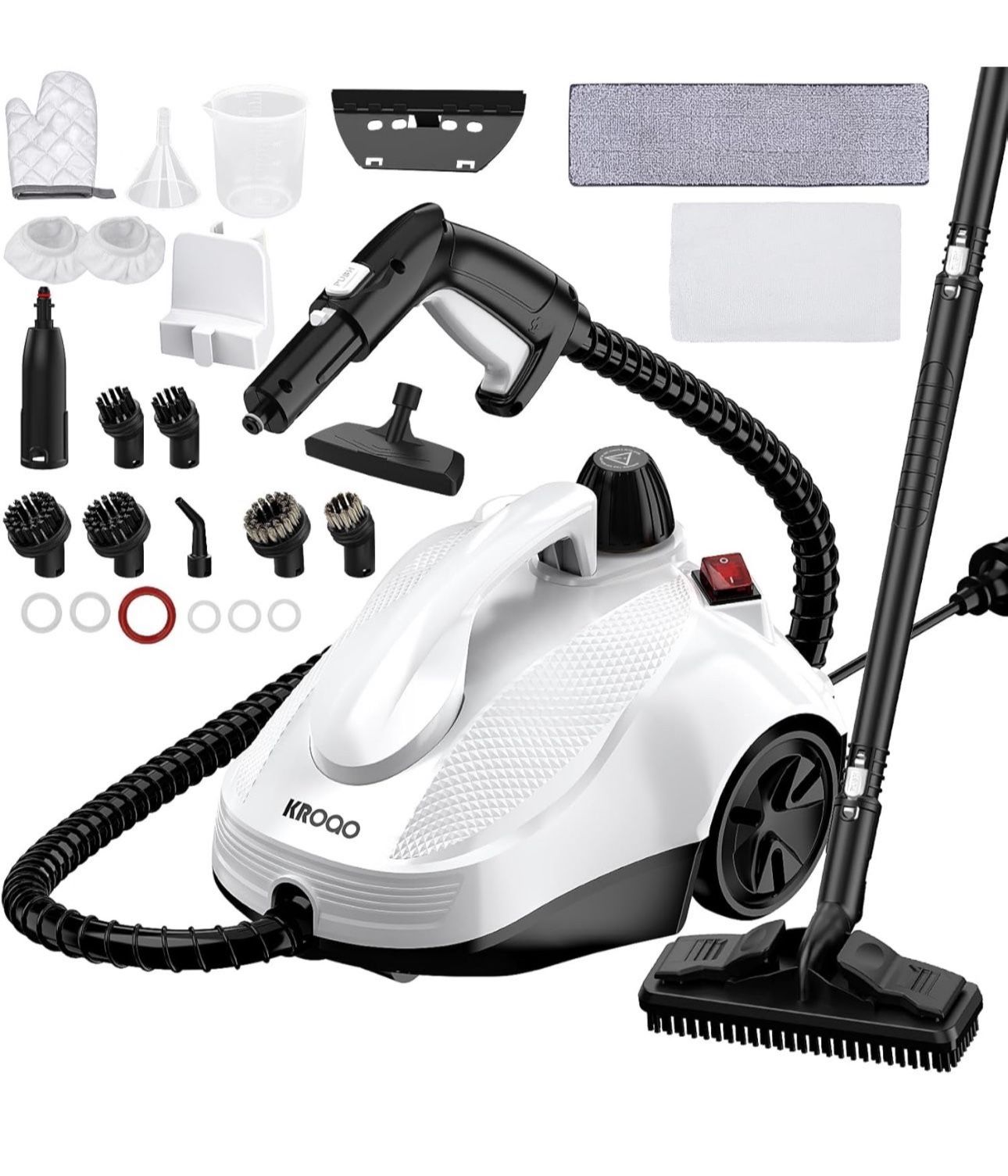 Steam Cleaner, Steam Mop with 23 Accessories, Powerful Multipurpose Portable Steamer for Cleaning to Remove Grime, Grease, for Multi-Purpose and Multi