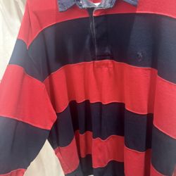 Long Sleeve Red $ Blue Polo Ralph Lauren Shirt $25