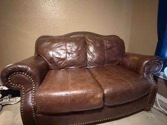 Leather Love Seat