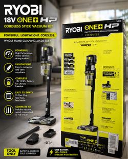 🔥 NEW Ryobi 18V ONE+ HP Cordless Stick Vacuum Kit – Whisper Series – Sealed!