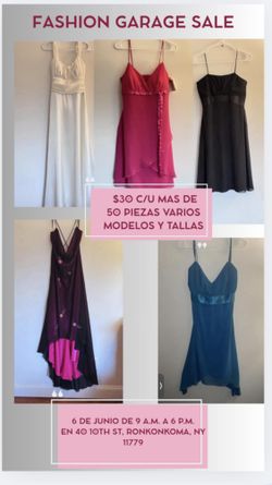 Dresses Yard Sale At 30 Each. Saturday 9-6