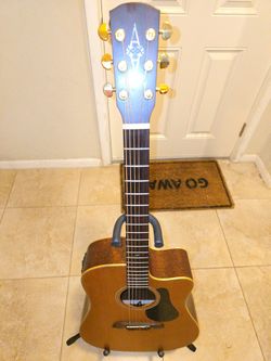 Alvarez AD62SC Acoustic/Electric Guitar, Solid Cedar Top, Burled Mahogany Back/Sides