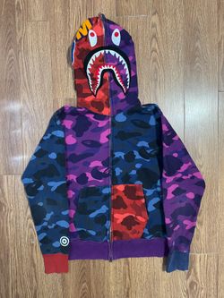 BAPE multicolor hoodie size M