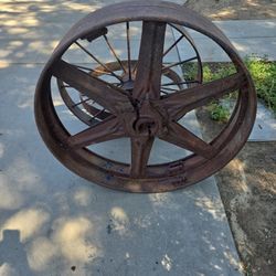 Old Metal Pulley 40" 