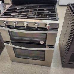 WHIRLPOOL GOLD DOUBLE OVEN GAS RANGE OPEN BOX SY