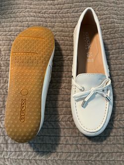 Geox Respira White Leather Loafers