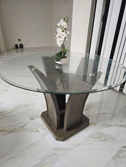 Glass table for dinning room