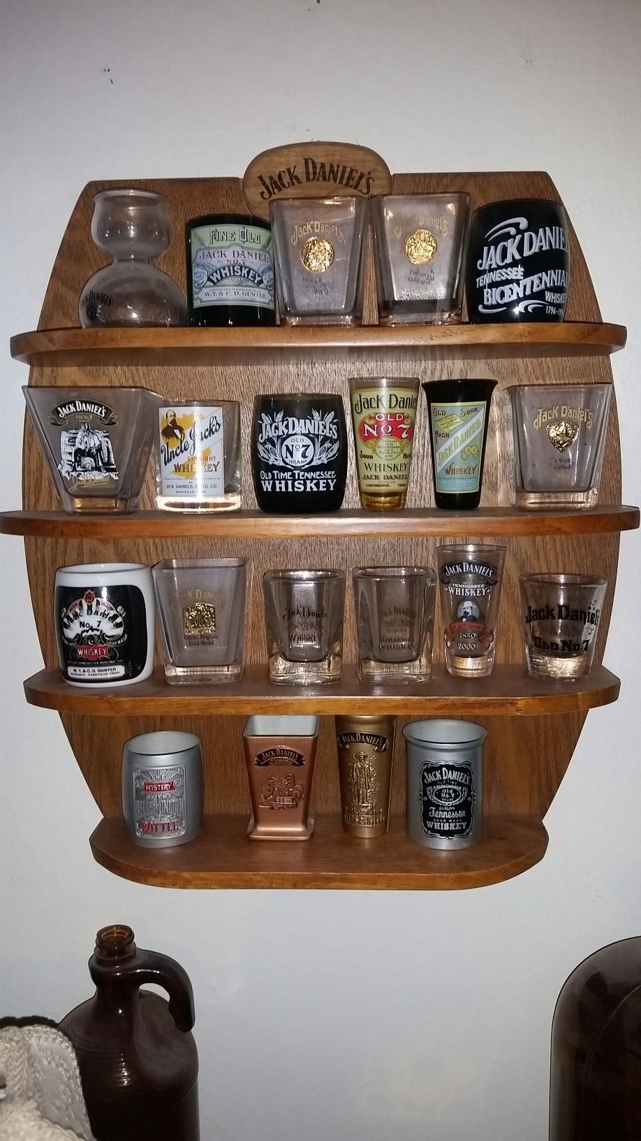 Legends of jack daniels shot glass collection
