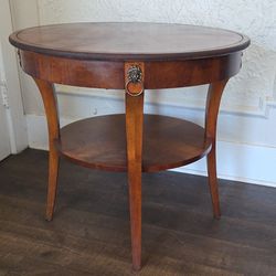 Vintage Mahogany Lamp Table. 30" x 31", Nice Condition,  Has Small 1" Piece  Of Veneer missing