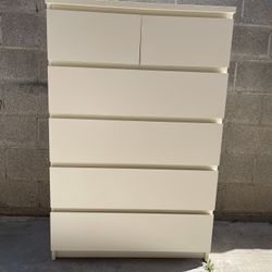 Modern Tall White Dresser 