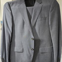 Hugo Boss Mens Suit Bluish Grey
