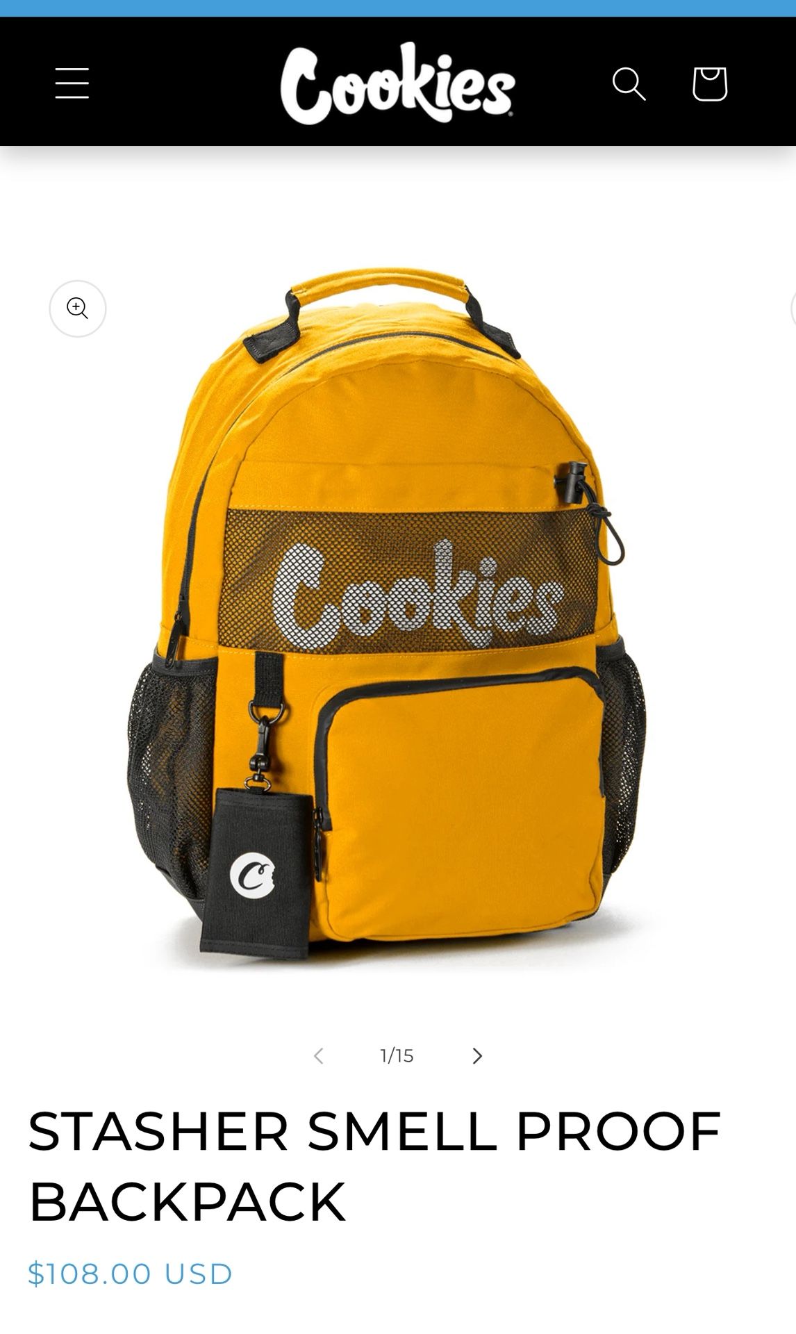 Brand New Never Opened Cookies, Smell Proof Backpack