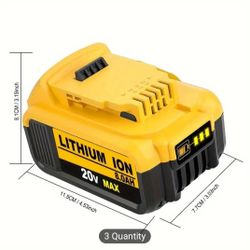 Brand New 20v 8ah Dewalt Compatible Lithium Ion Batteries