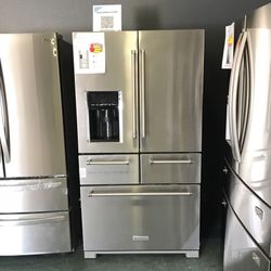 KitchenAid Stainless Steel 5 Door French Door Refrigerator With Water Dispenser And Ice Maker 🧊✅
