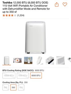 Toshiba Portable Air Conditioner