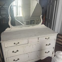 Antique Dresser W/ Mirror
