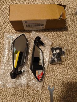 2 PCS Bicycle Rear View Mirrors, 360-degree Adjustable