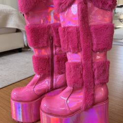 Platform Rave Boots - Club Exx - Dolls kill- Size 8 